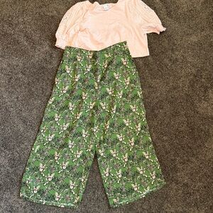 Wide leg linen pants